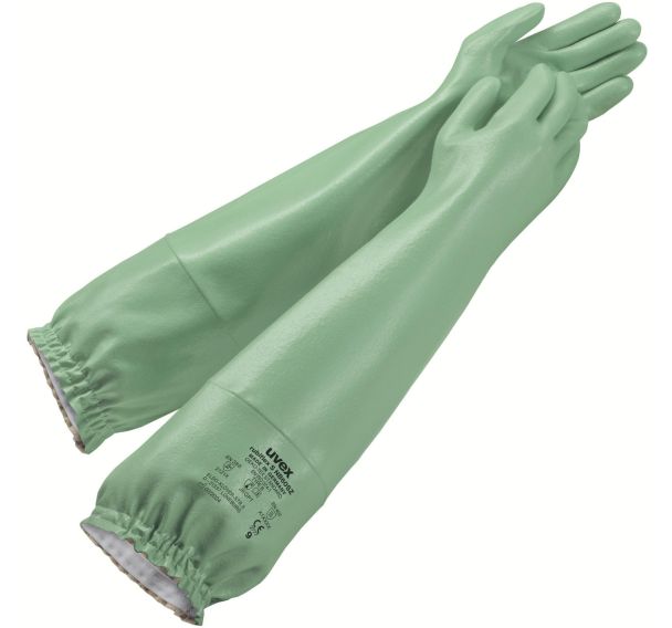 Gants de protection chimique longue manchette Rubiflex S NB60SZ - Uvex - 10 pièces