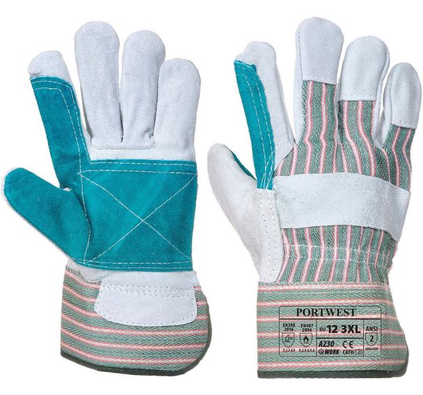 Gants de protection docker paume doublée-XXXL (12 paires)