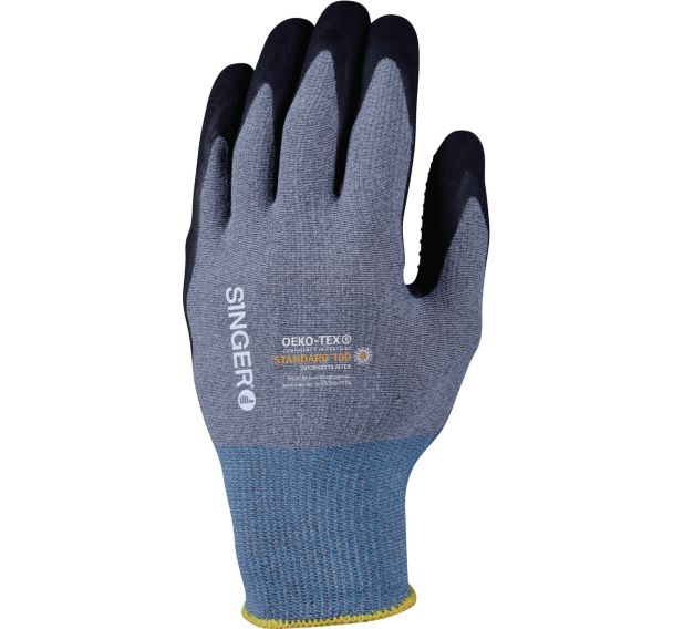 Gants nitrile avec picots enduction paume Jauge 15 - Singer Safety