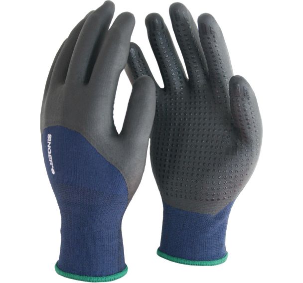 Gants nitrile picots enduction 3/4 main jauge 15 - Singer