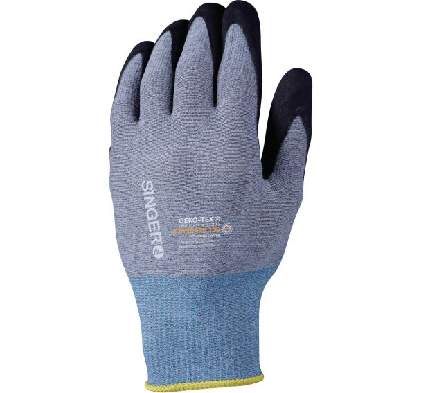 Gants nitrile sans picots enduction paume Jauge 15 - Singer Safety