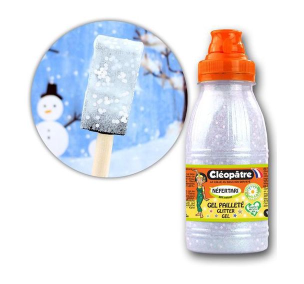Gel pailleté 250 ml déco neige