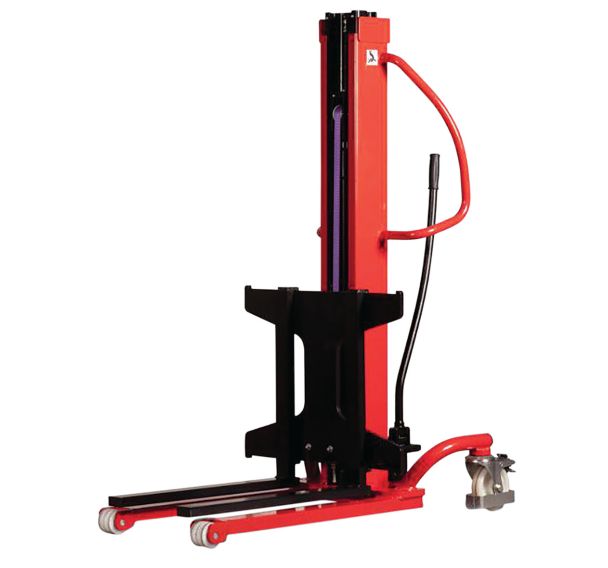 Gerbeur manuel mono-mât avec fourches ajustable
