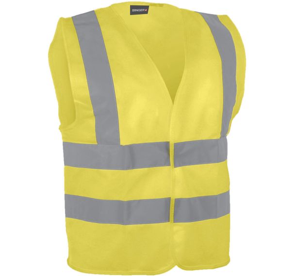Gilet haute visibilité jaune 4 bandes s-3xl - Singer