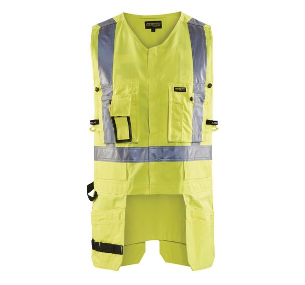 Gilet porte-outils haute visibilité jaune fluorescent