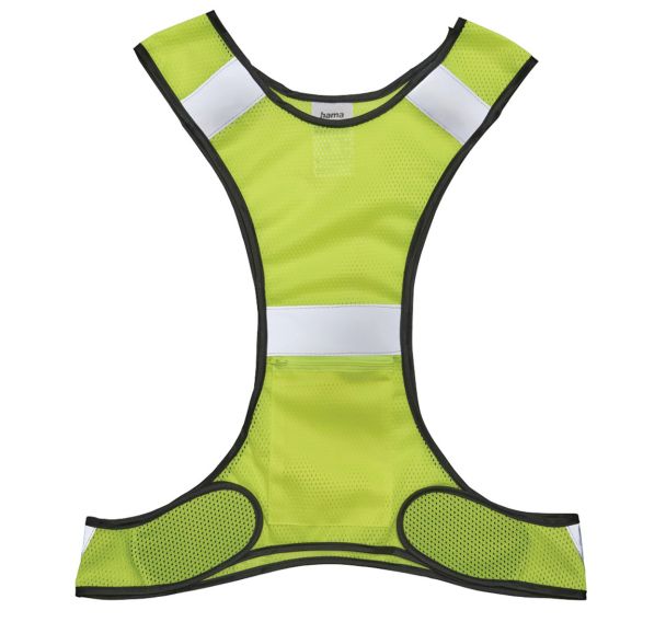 Gilet réfléchissant jaune fluo poche incluse-Hama