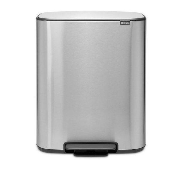 Gris Bo Poubelle à pédale 60 L, Brabantia