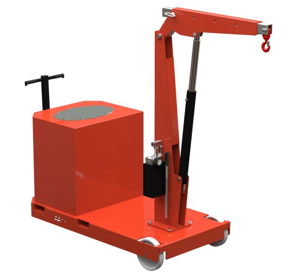 Grue d'atelier porte-a-faux a mat fixe traction manuelle 1T Stockman