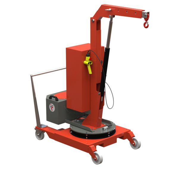 Grue d'atelier porte-a-faux manuelle a mat rotatif 200 kg Stockman