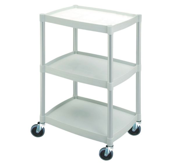 Guéridon plastique 48.5x36.5x77 cm- 3 plateaux