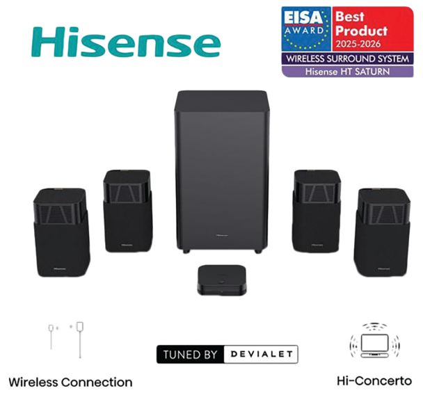 Home Cinema 4.1.2 HTSATURN - Puissance totale 720 W (RMS) - Hisense