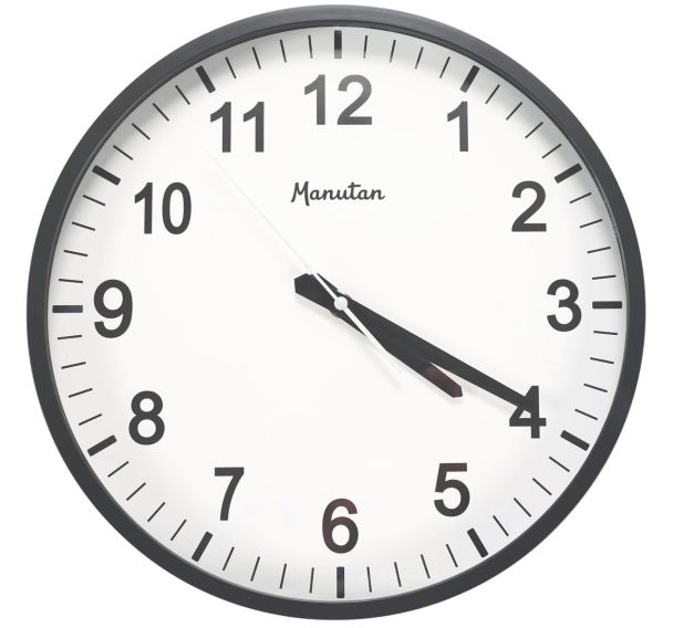 Horloge analogique murale à quartz Ø 33 cm - Manutan Expert