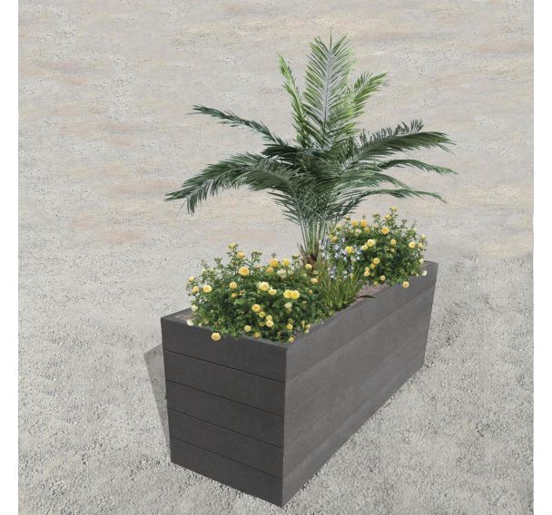 Jardinière Espace rectangulaire plastique recyclé - Espace Urbain