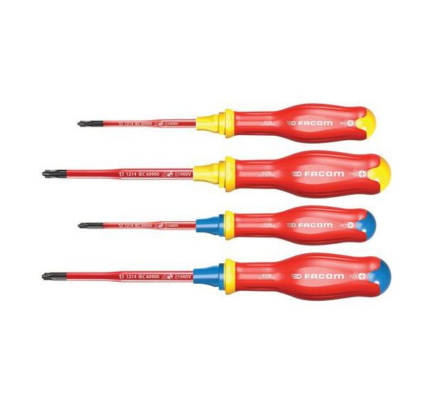 Jeu 4 tournevis prot2 slim borneo isolés 1000V