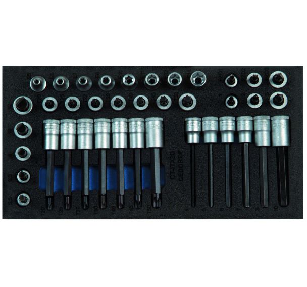 Jeu d'inserts pour tournevis 3/8'' dans le module Check-Tool
