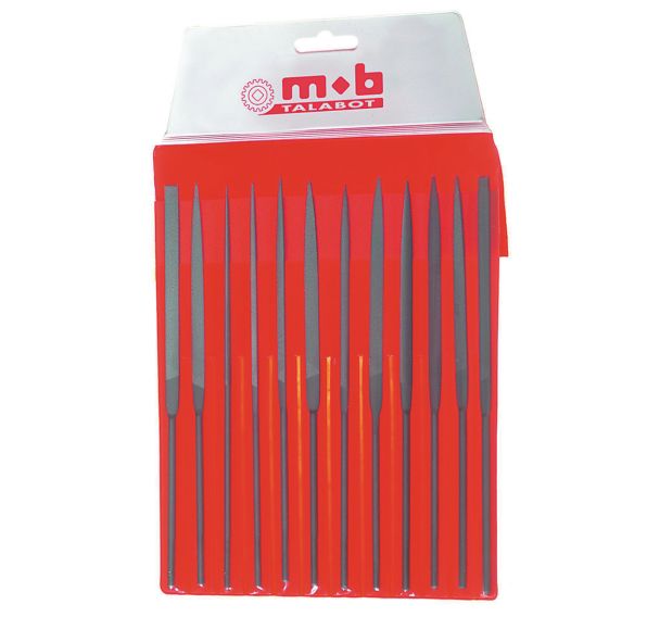 Jeu de 12 limes aiguilles - Long : 140 mm - Ref. : 985142001