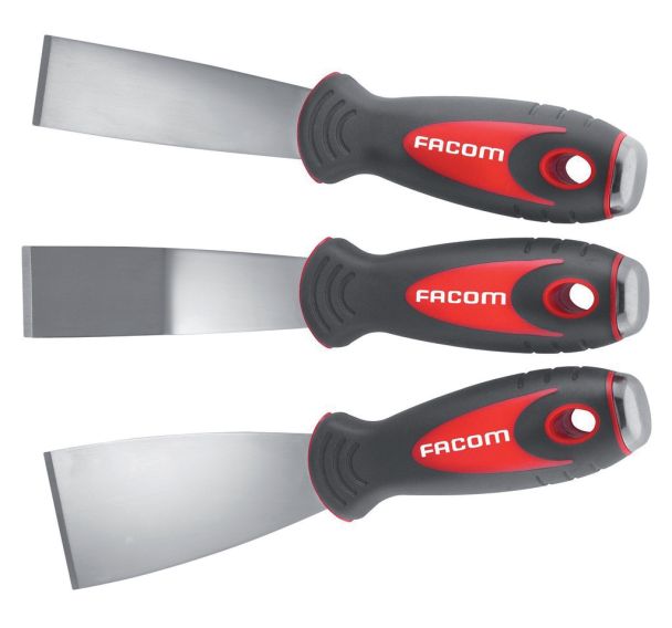 Jeu de 3 grattoirs Inox
