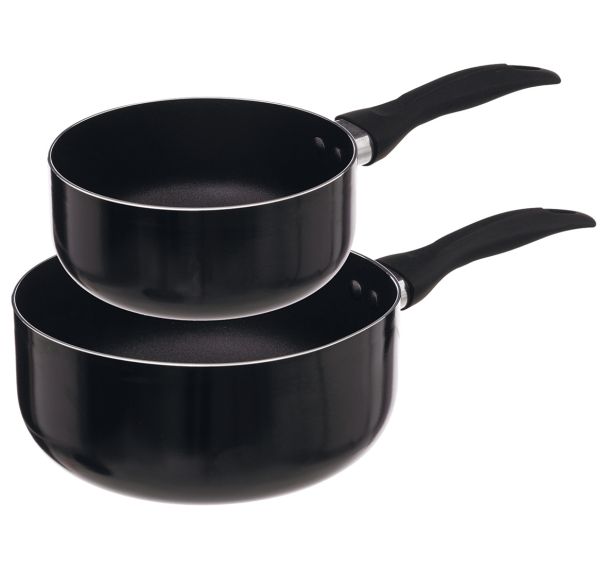 Kit de 2 casseroles alu induction Ø 16 et 20 cm