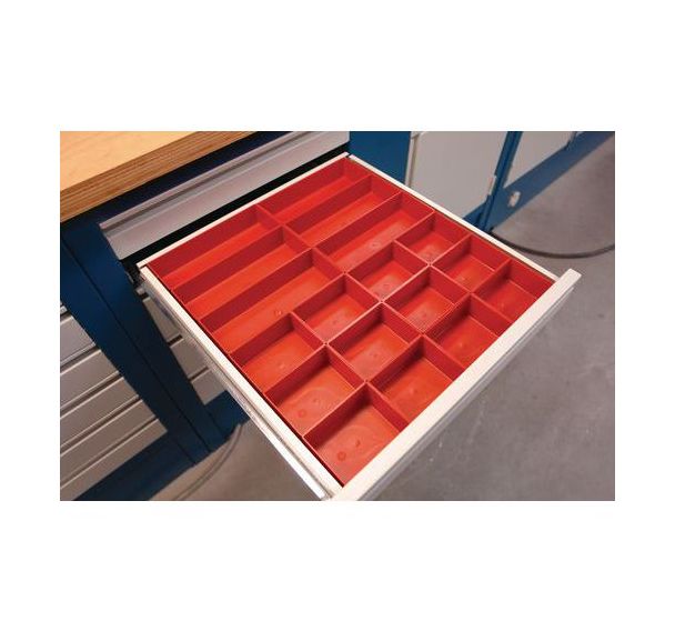 Kit de compartimentage pour tiroir - Plastique - 18 bacs