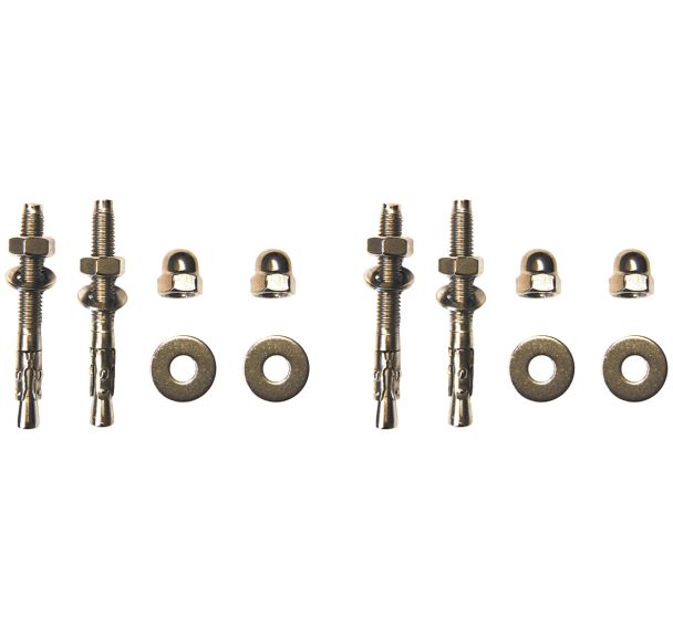 Kit de fixation pour sol béton 4 points d'ancrage - goujons