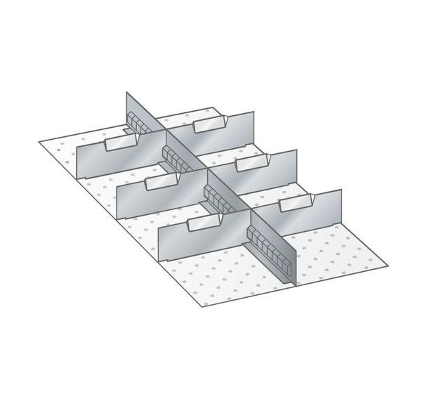 Kit matériel subdivision 18x36E (LxPxH) 306x612x200mm-Lista