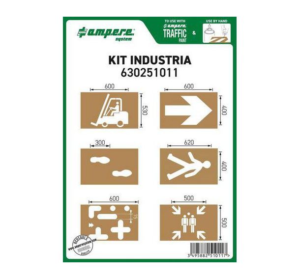 Kit pochoir réutilisable Industrie 6 planches