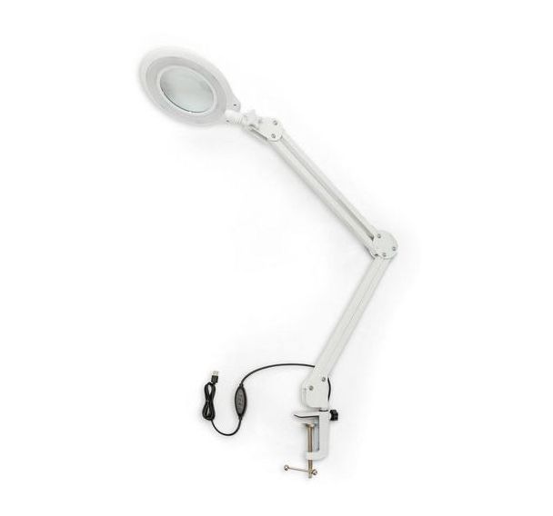Lampe LED 1000 lm avec pantographe et loupe de 3 dioptries