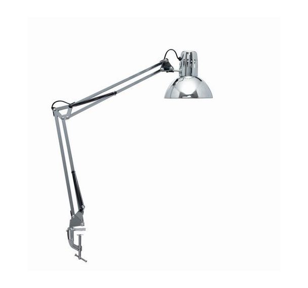 Lampe de bureau MAULstudy chromé pince sans ampoule E27