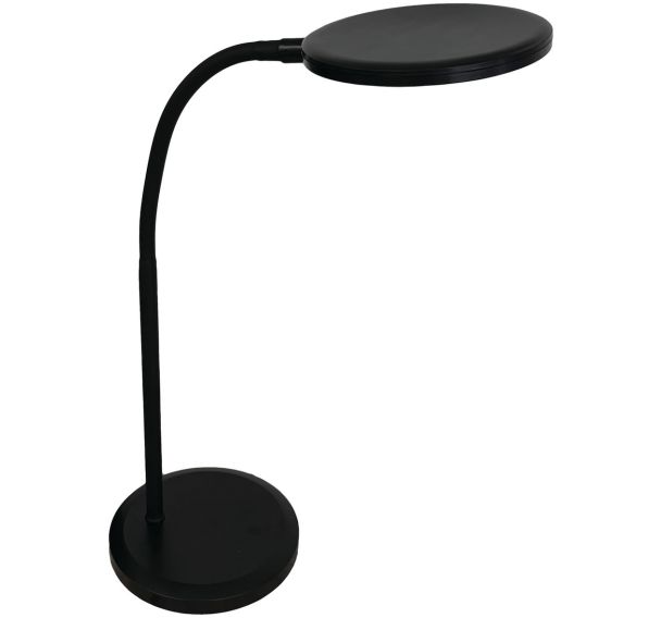 Lampe de bureau bras flexible led coloris noir-Alba