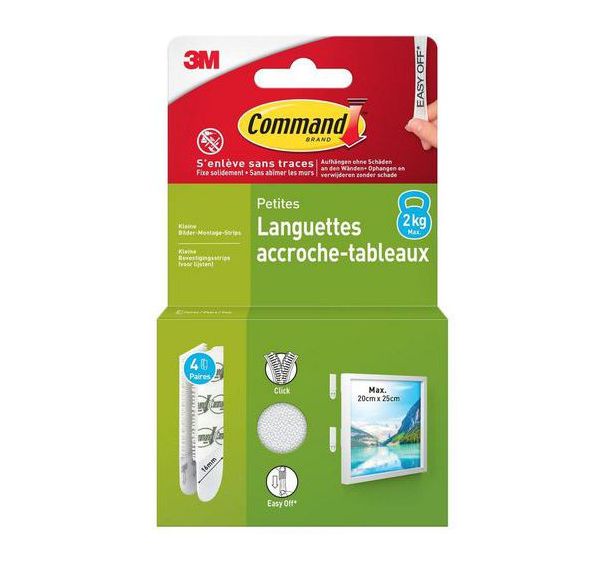 Languette 17202WHI-4-FGN, blanches 4 paires (8 languettes)