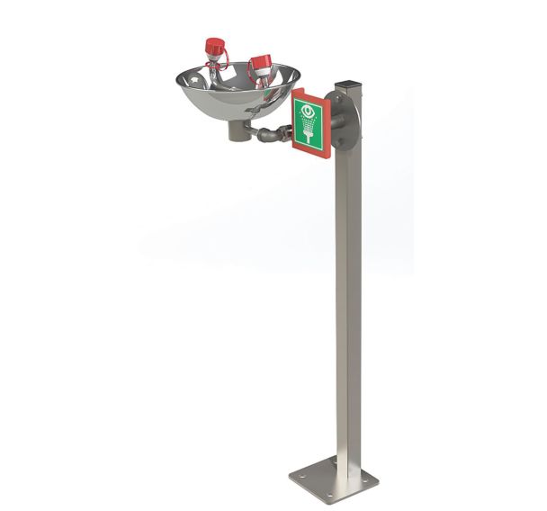 Laveur d'yeux sur socle - Cuvette inox avec pédale - Hughes