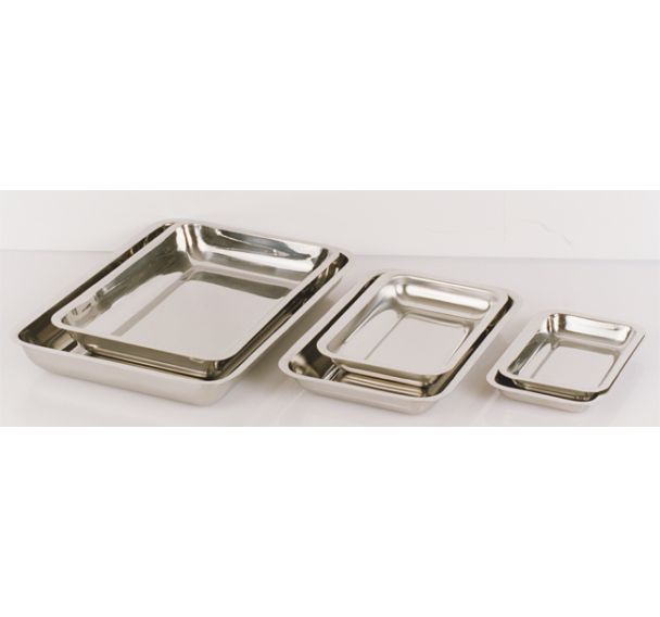 Le plateau inox 28 x 18 x 3 cm
