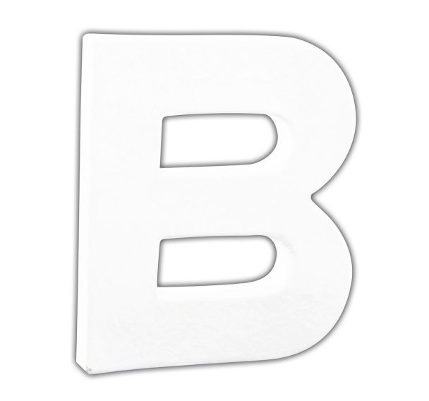 Lettres à décorer en papier mâché 12 cm blanc -Décopatch