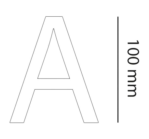 Lettres majuscules 10 cm en résine thermocollée
