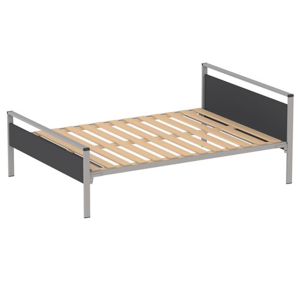 Lit Cubik 140x190 cm sommier lattes rigides - Mobidecor