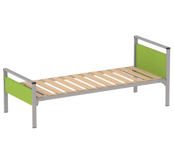 Lit Cubik 90x200 cm sommier lattes rigides - Mobidecor