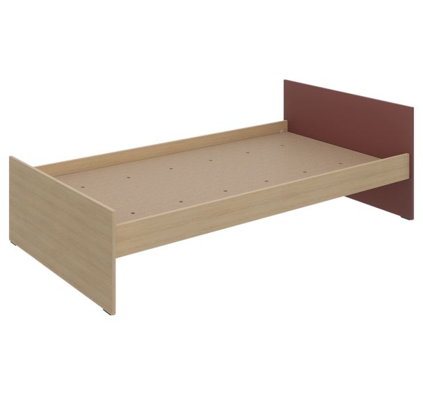 Lit EDY tête/pied panneau sommier aggloméré - Enond Mobilier
