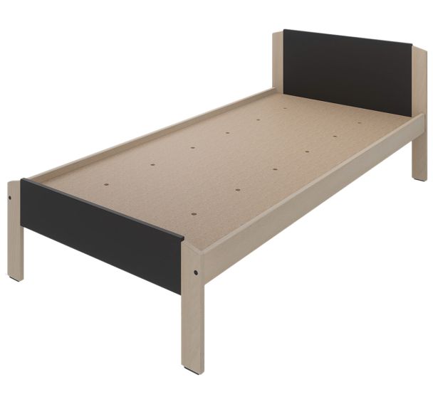 Lit JEFF tête pied panneau sommier aggloméré - Enond Mobilier