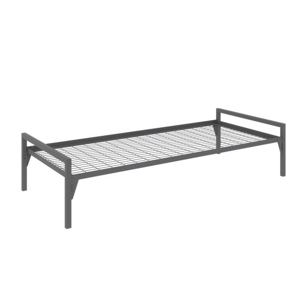 Lit métal CHATEL tête 1 traverse sommier treillis - Enond Mobilier