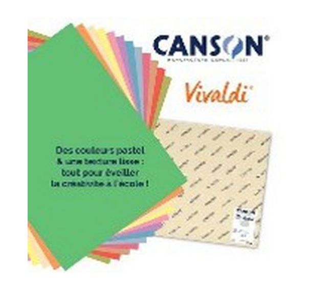 Lot 120f dessin couleurs ass claires 50x65cm 185g Canson Iri