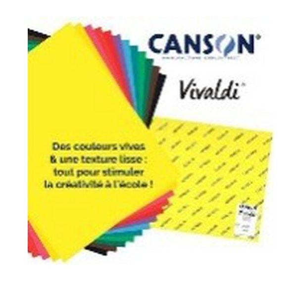 Lot 120f dessin couleurs ass vives 50x65cm 185g Canson Iris