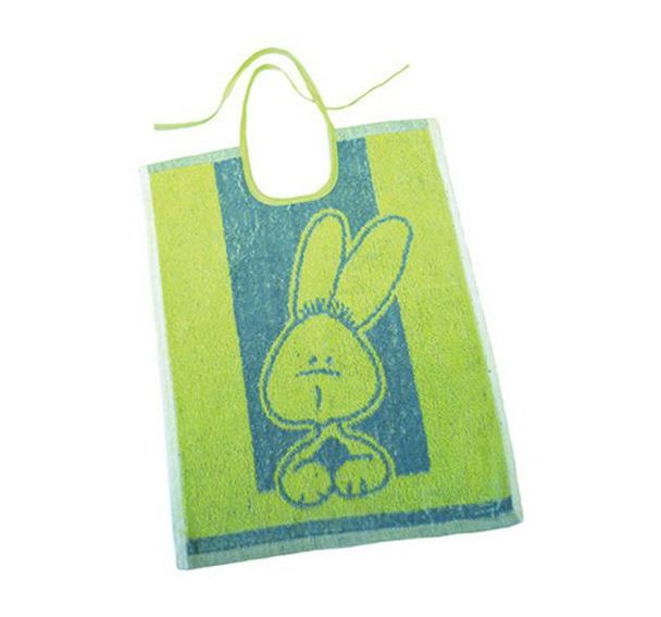 Lot 12 bavoirs lacette ''Lapins'' 30 x 40 cm