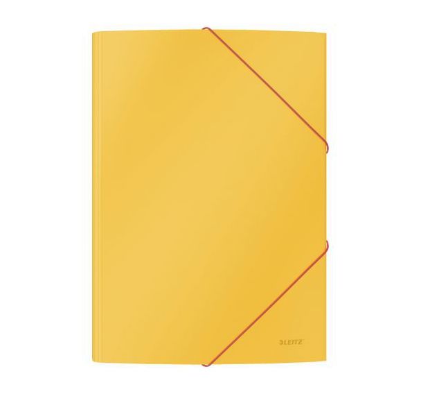 Lot de 10 Chemise 3 rabats, A4 carton soft touch COSY Leitz, Jaune
