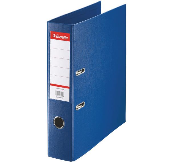 Lot de 10 Classeur à levier polypropylène 75 mm - Bleu - Esselte
