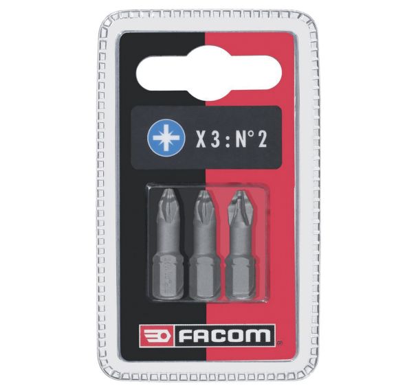 Lot de 10 Jeux de 3 embouts ED102T pour vis PZ2 - Facom