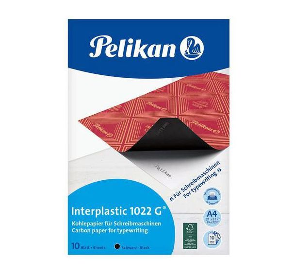 Lot de 10 Papier carbone Pelikan Interplastic 10 feuilles A4