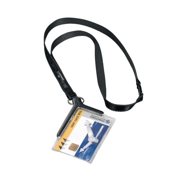 Lot de 10 Porte-carte deluxe avec lacet textile - 1 carte
