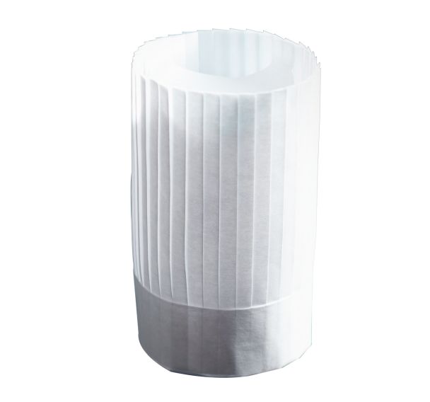 Lot de 10 Toques grand chef 40 plis papier non tissé hauteur 300mm