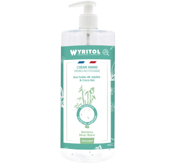 Lot de 12 Crème mains hydroalcoolique - Bambou Musc Blanc