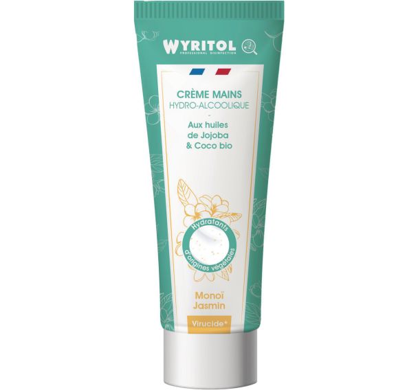 Lot de 12 Crème mains hydroalcoolique - Monoï Jasmin
